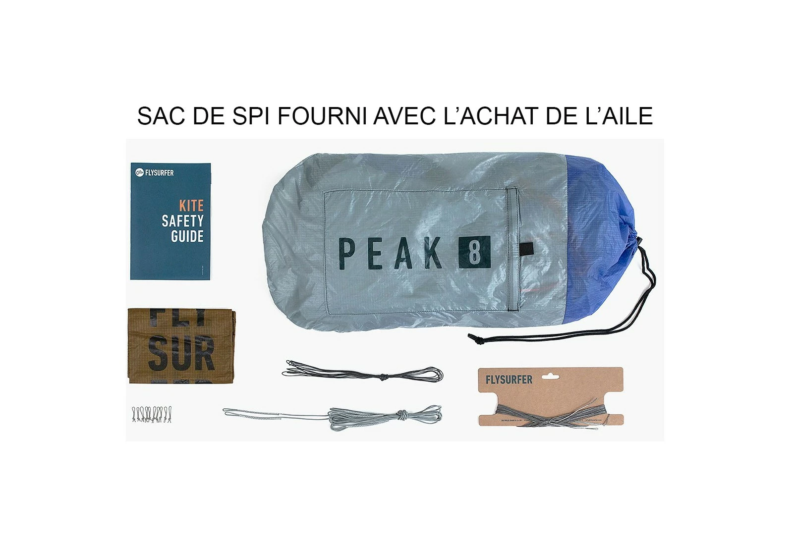 AILE DE SNOWKITE FLYSURFER PEAK 5 8M NUE – Image 2