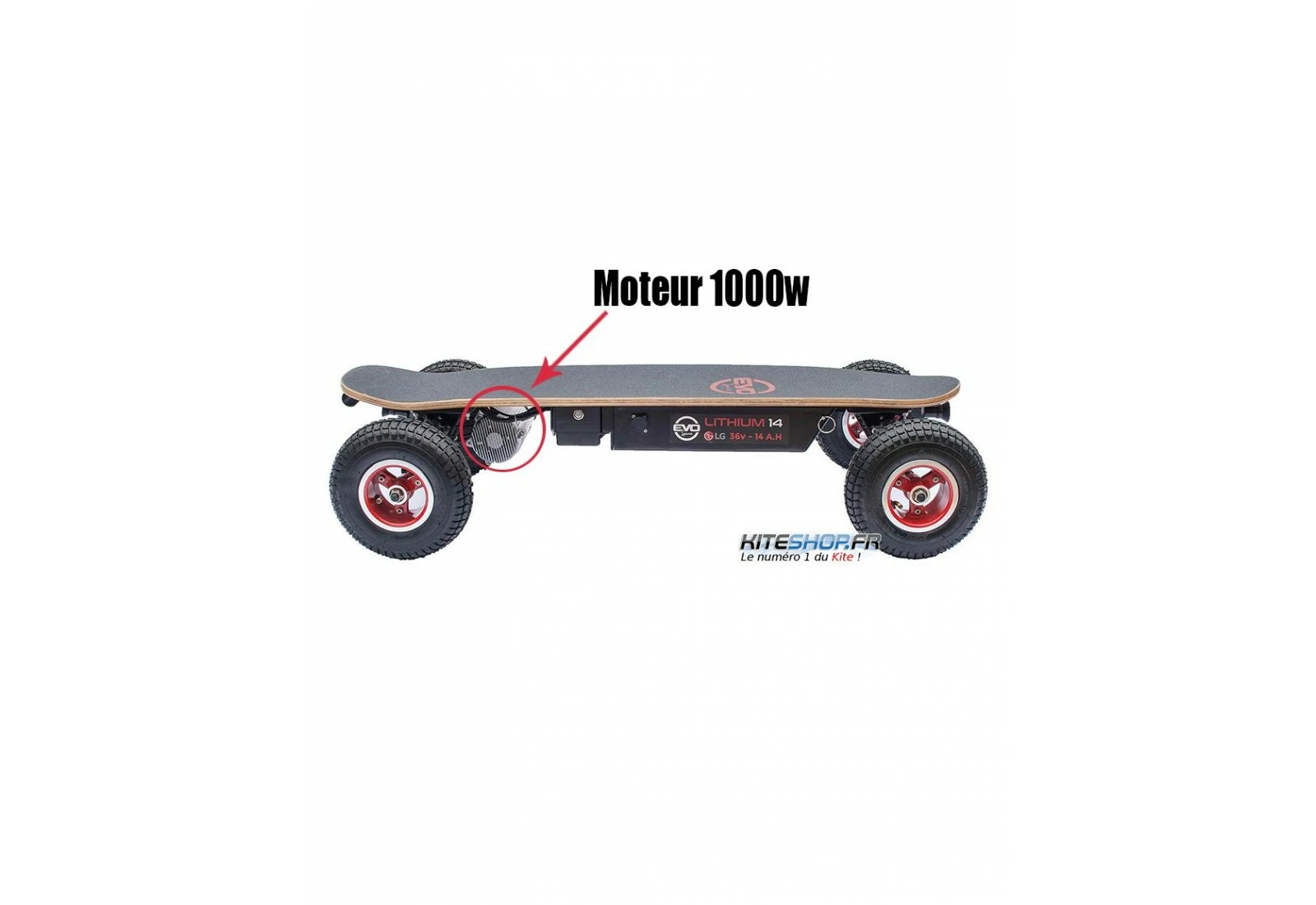 MOTEUR 1000W POUR SKATE ELECTRIQUE EVO CROSS 1000 V4 – Image 2
