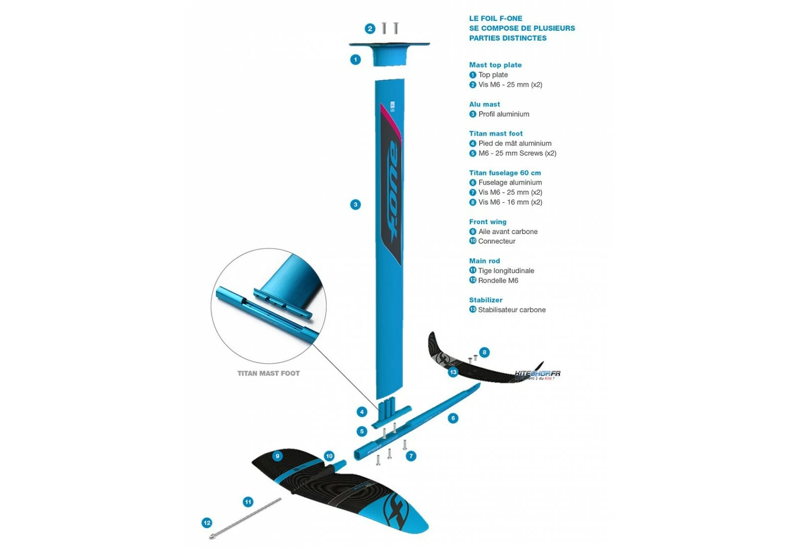 STABILISATEUR DE FOIL F-ONE C300 – Image 3